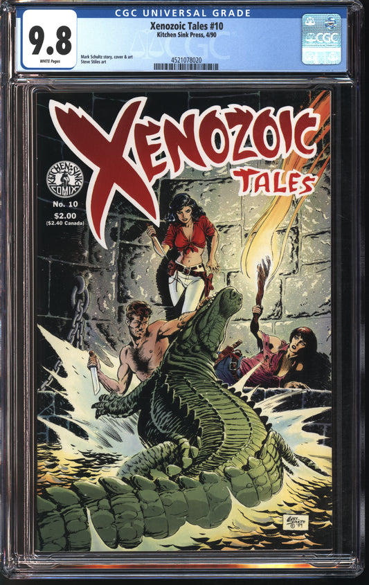 Kitchen Sink Press Xenozoic Tales #10 4/90 CGC 9.8 White Pages