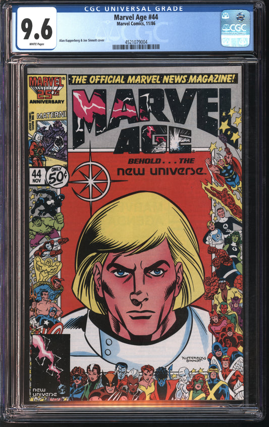 Marvel Comics Marvel Age #44 11/86 CGC 9.6 White Pages
