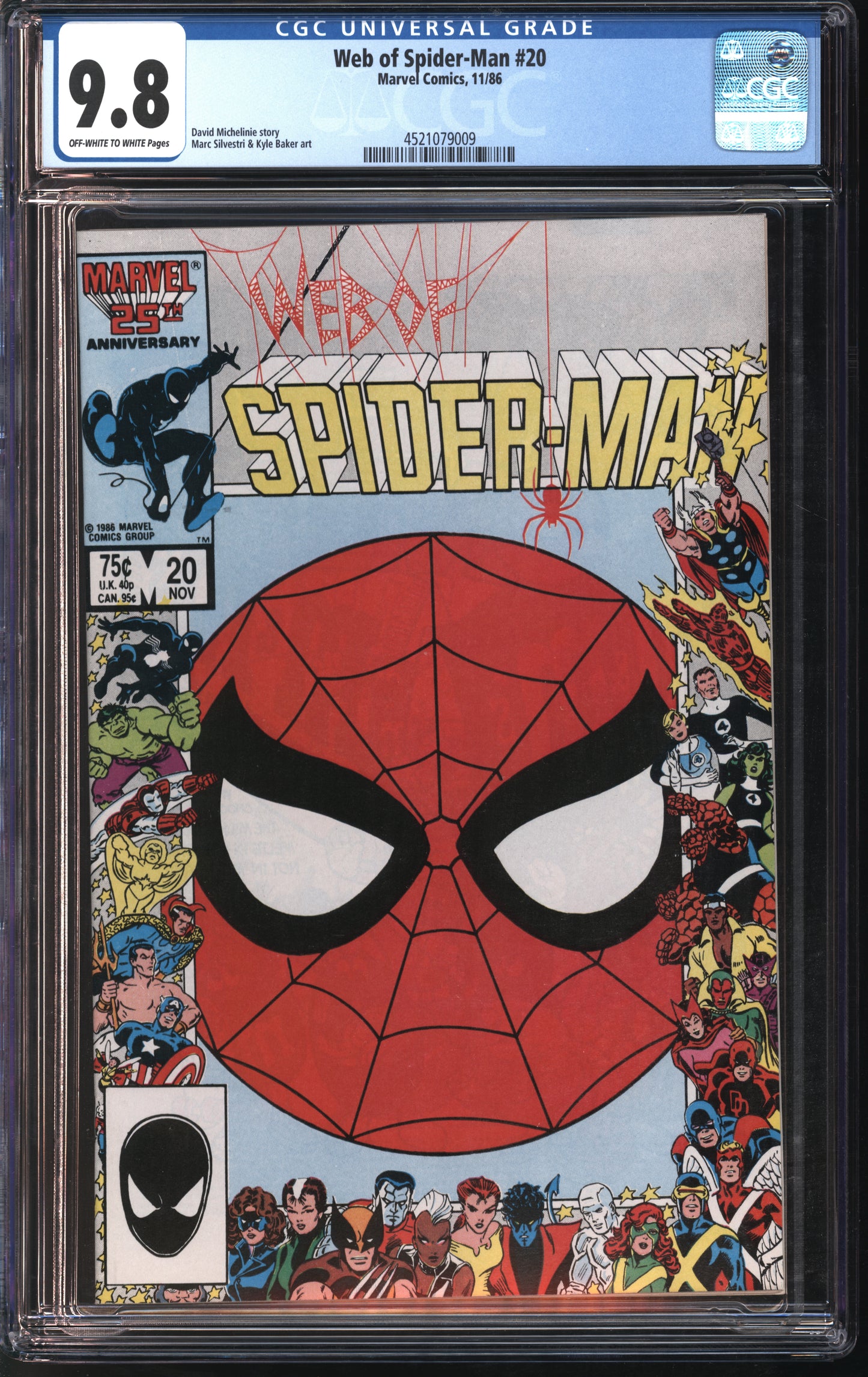 Marvel Web of Spider-Man #20 11/86 CGC 9.8 White Pages