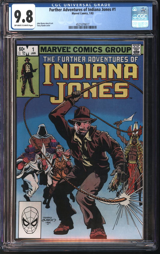 Marvel Further Adventures of Indiana Jones #1 1/83 CGC 9.8 Off-White to White Pages
