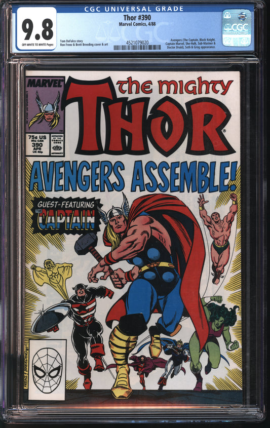 Marvel Thor #390 4/88 CGC 9.8 White Pages