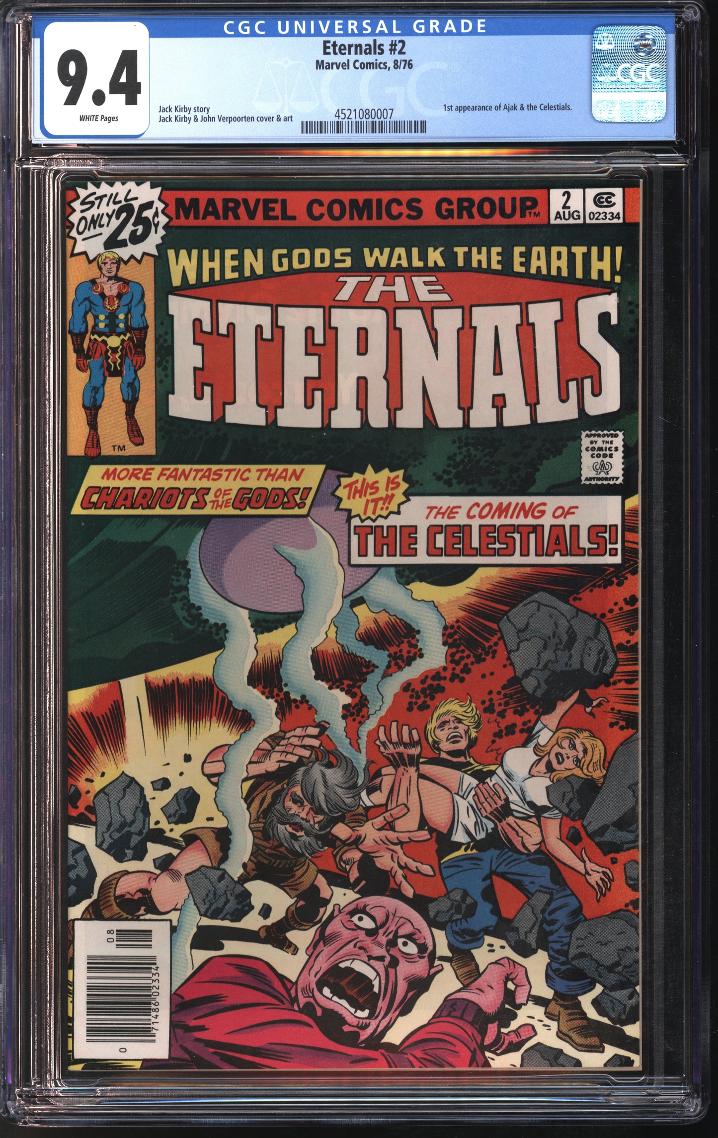 Marvel Comics Eternals #2 8/76 CGC 9.4 White Pages