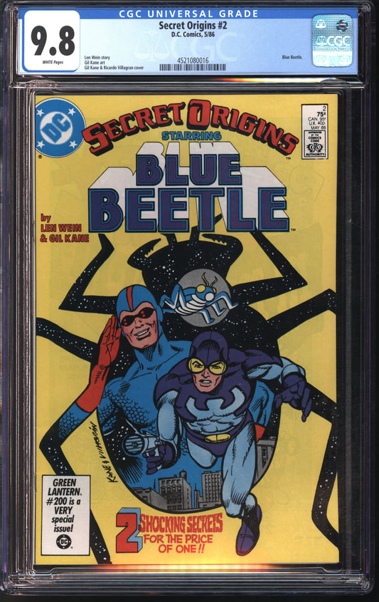 D.C Comics Secret Origins #2 5/86 CGC 9.6 White Pages