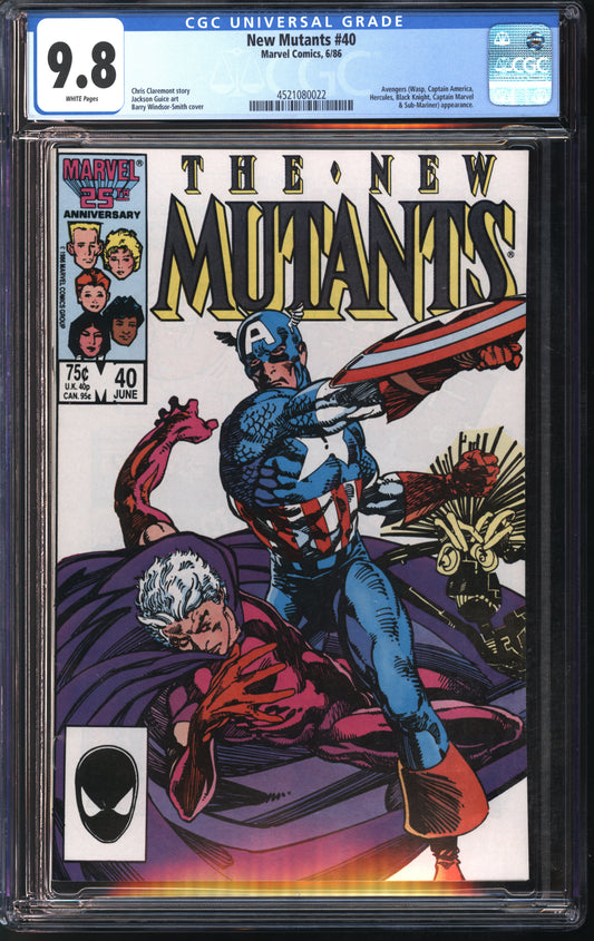 Marvel New Mutants #40 6/86 CGC 9.8 White Pages