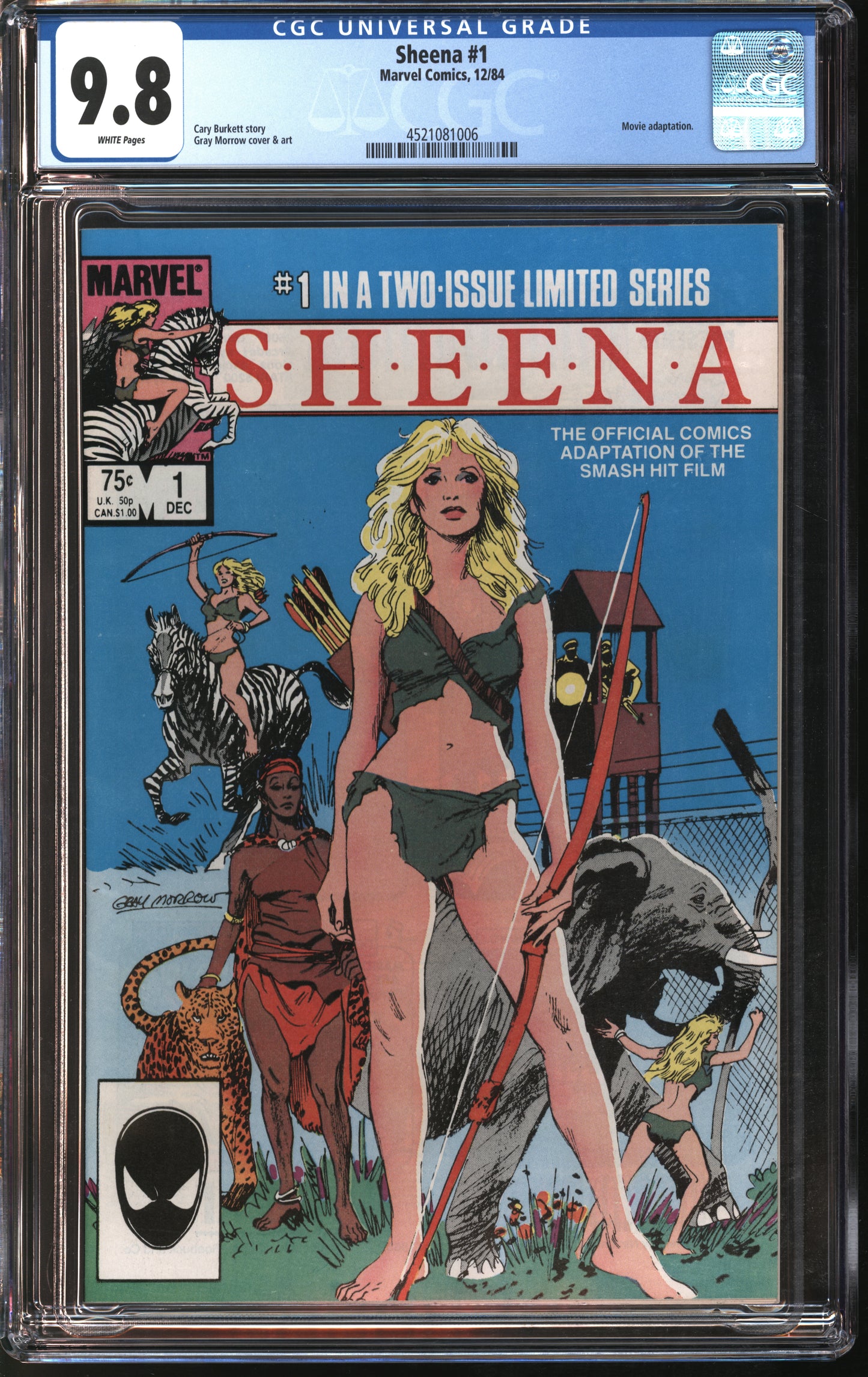 Marvel Comics Sheena #1 12/84 CGC 9.8 White Pages