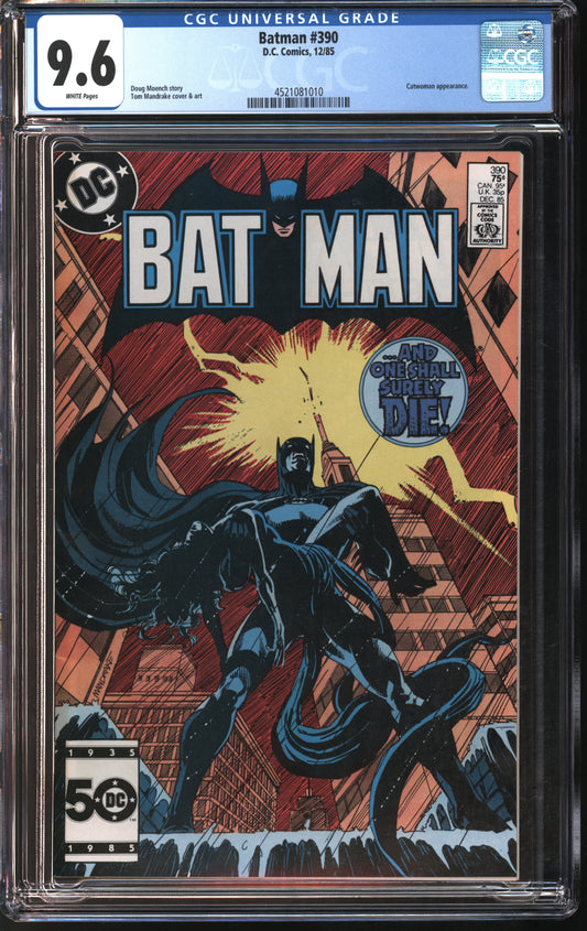 D.C. Comics Batman #390 12/85 CGC 9.6 White Pages