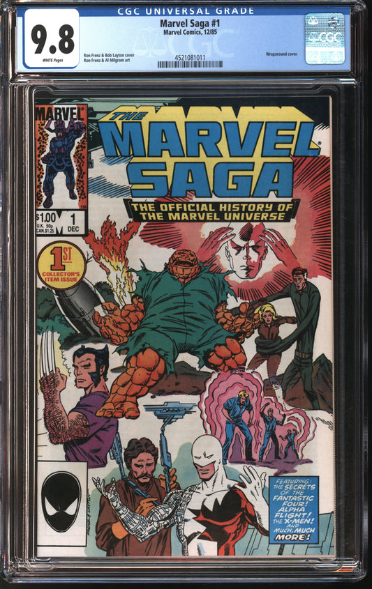 Marvel Comics Marvel Saga #1 12/85 CGC 9.8 White Pages