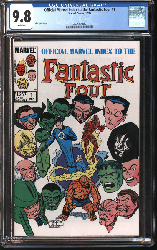 Marvel Comics Official Marvel Index to the Fantastic Four #1 12/85 CGC 9.8 White Pages