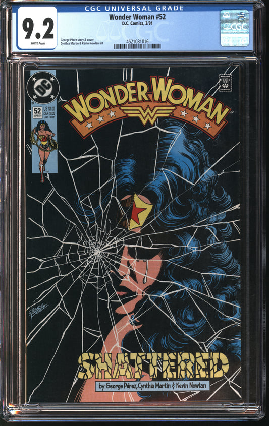 D.C. Comics Wonder Woman #52 3/91 CGC 9.2 White Pages