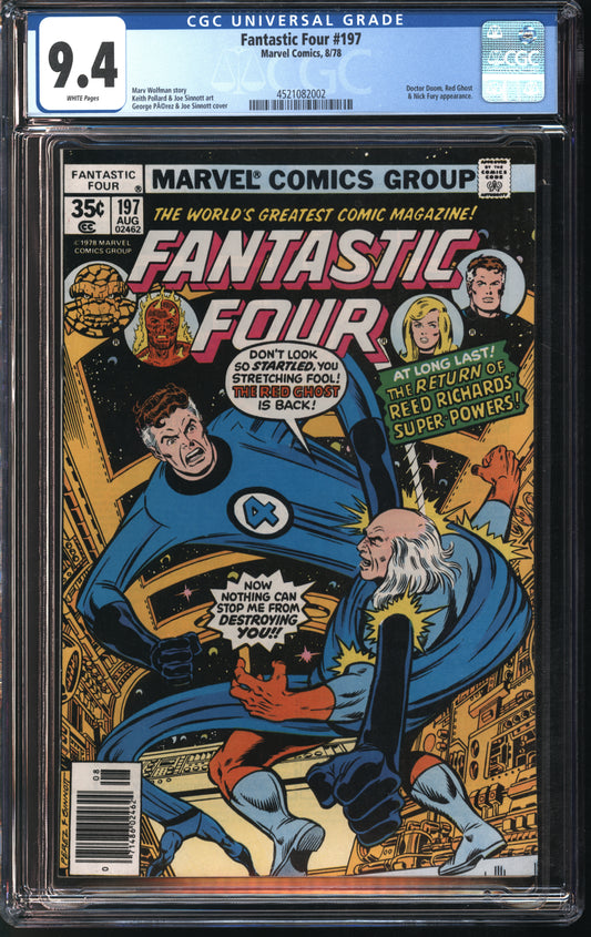 Marvel Comics Fantastic Four #197 CGC 9.4 White Pages