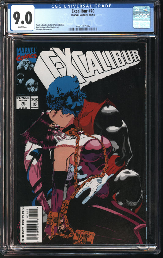 Marvel Comics Excalibur #70 10/93 CGC 9.0 White Pages