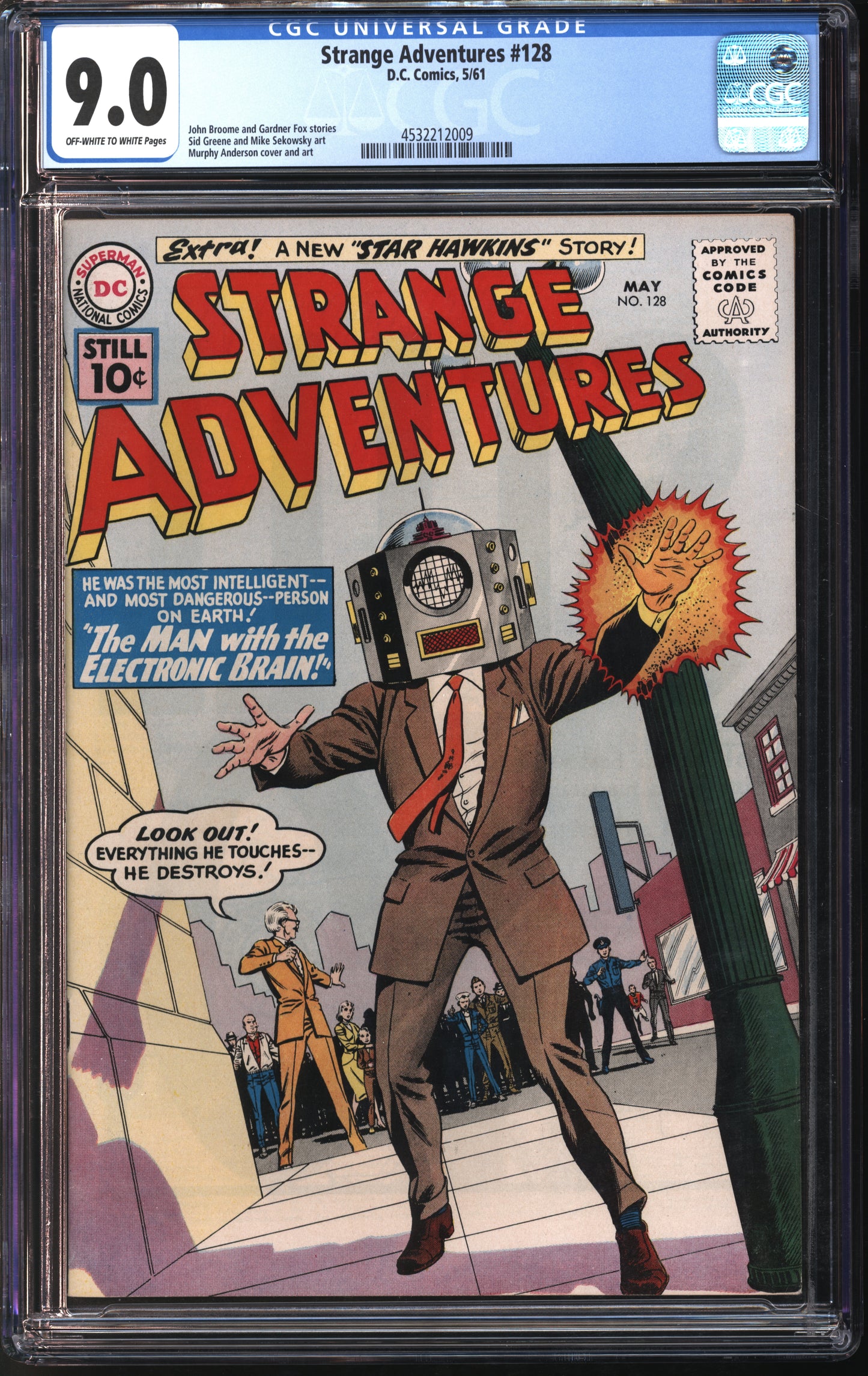 D.C. Comics Strange Adventures #128 5/61 CGC 9.0 Off-White to White Pages