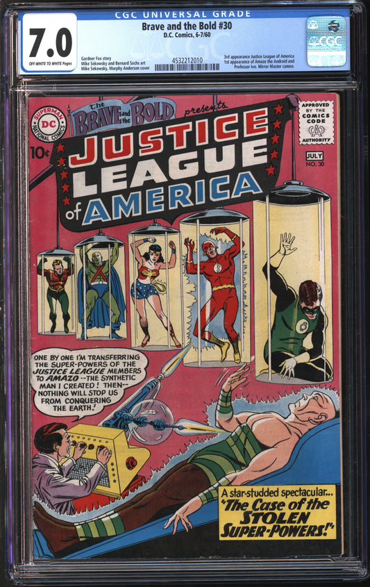D.C. Comics Brave and the Bold #30 6-7/60 CGC 7.0 Off-White to White Pages