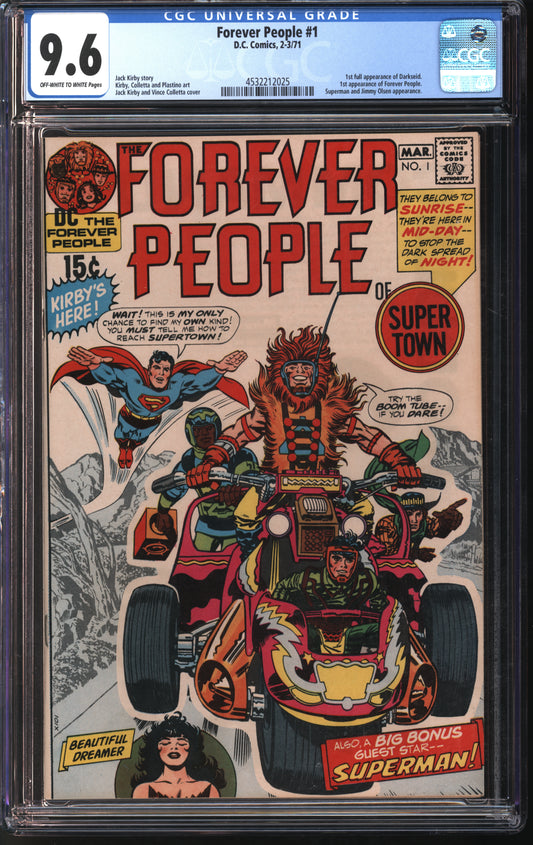 D.C. Comics Forever People #1 2-3/71 CGC 9.6 Off-White to White Pages
