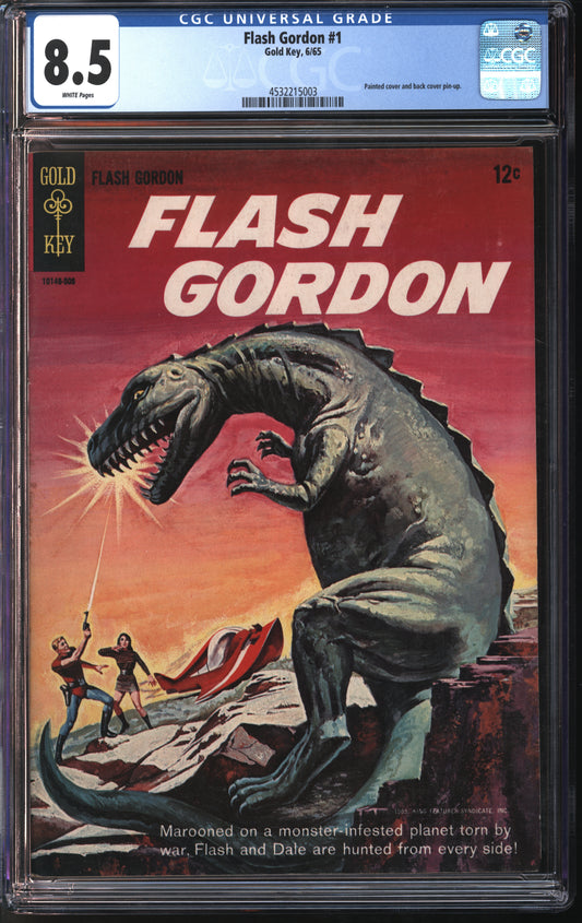 Gold Key Flash Gordan #1 6/65 CGC 8.5 White Pages