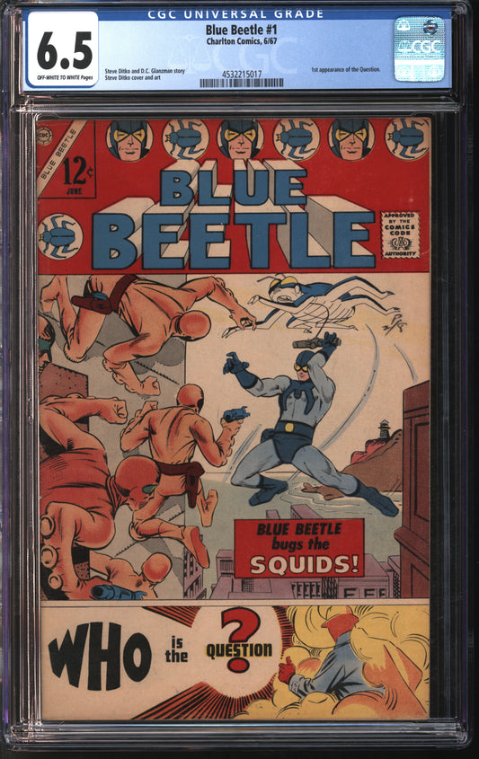 Charlton Comics Blue Beetle #1 6/67 CGC 6.5 Off-White to White Pages