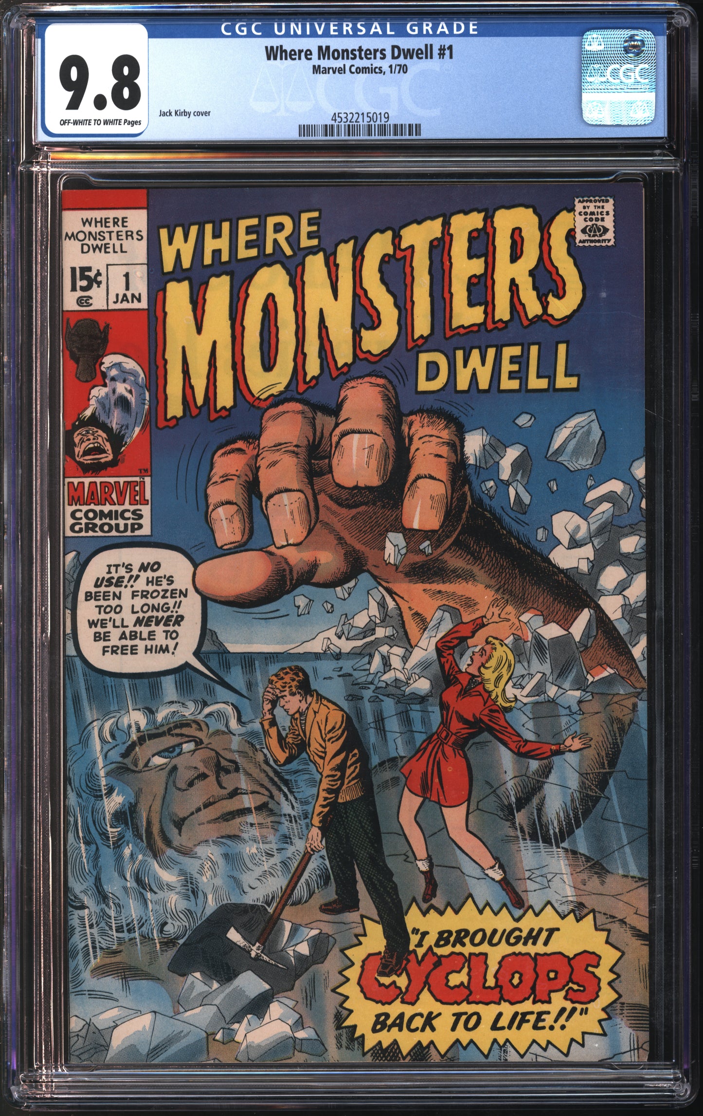Marvel Comics Where Monsters Dwell #1 1/70 CGC 9.8 Off-White to White Pages
