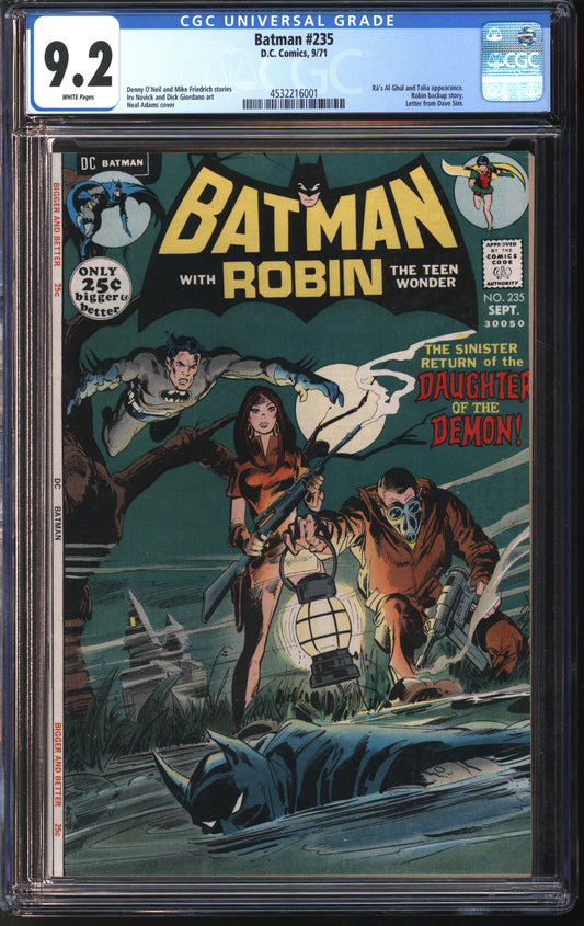 D.C. Comics Batman #235 9/71 CGC 9.2 White Pages