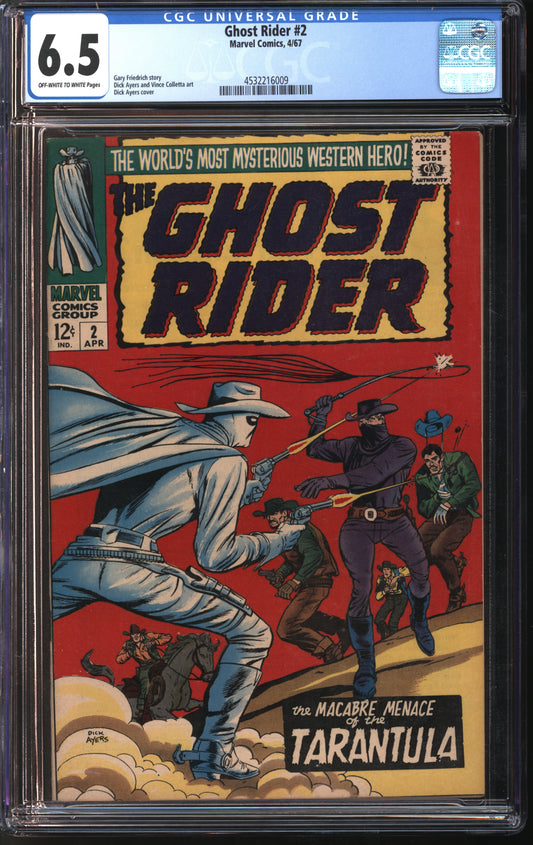 Marvel Comics Ghost Rider #2 4/67 FANTAST CGC 6.5 Off-White to White Pages