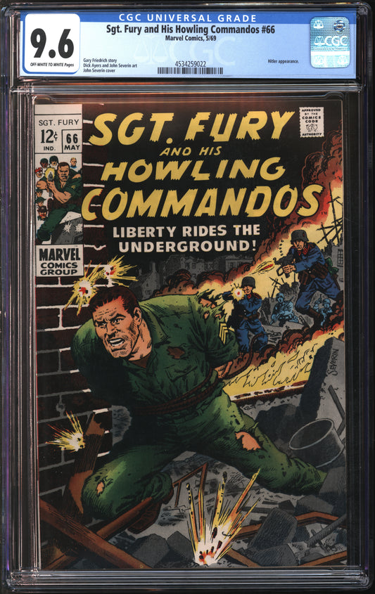 Marvel Comics Sgt. Fury and His Howling Commandos #66 5/69 CGC 9.6 Off-White to White Pages