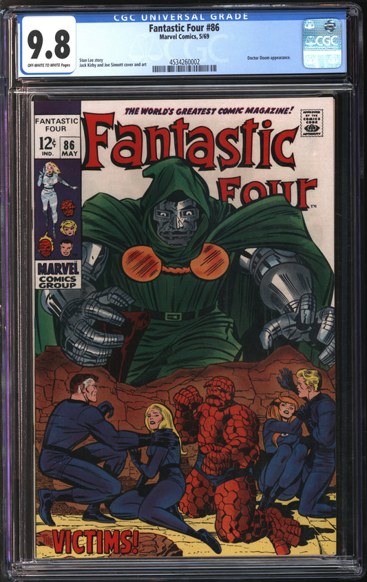 Marvel Comics Fantastic Four #86 5/69 CGC 9.8 White Pages