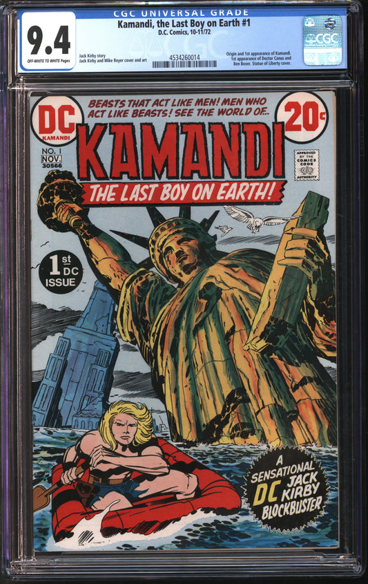 Marvel Comics Kamandi, the Last Boy on Earth #1 10-11/72 CGC 9.4 Off-White to White Pages