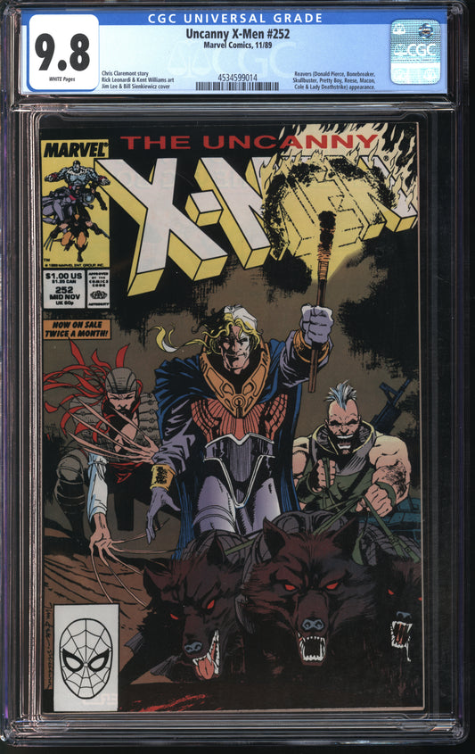 Marvel Comics Uncanny X-men #252 11/89 CGC 9.8 White Pages