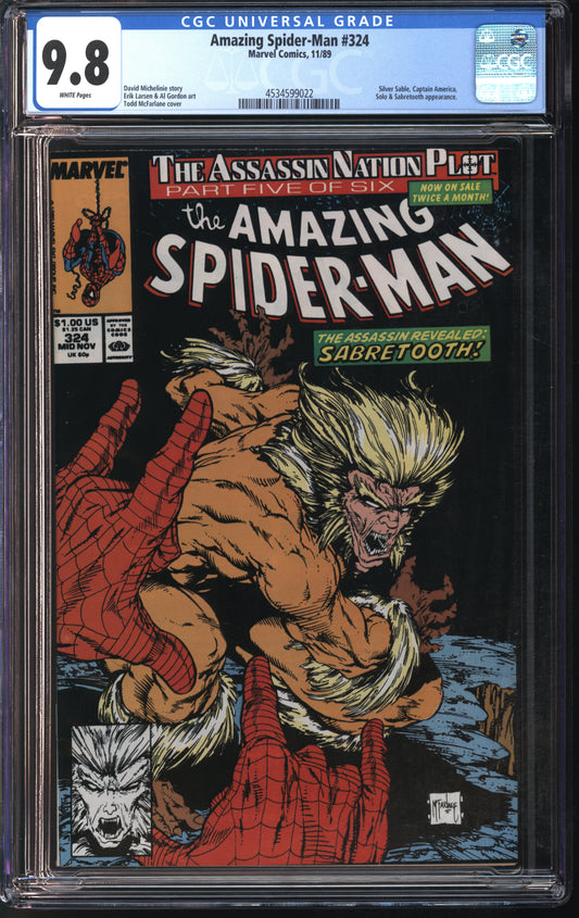 Marvel Comics Amazing Spider-Man #324 11/89 CGC 9.8 White Pages