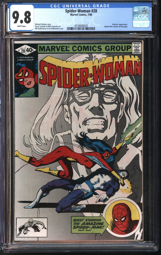 Marvel Comics Spider-Woman #28 7/80 CGC 9.8 White Pages