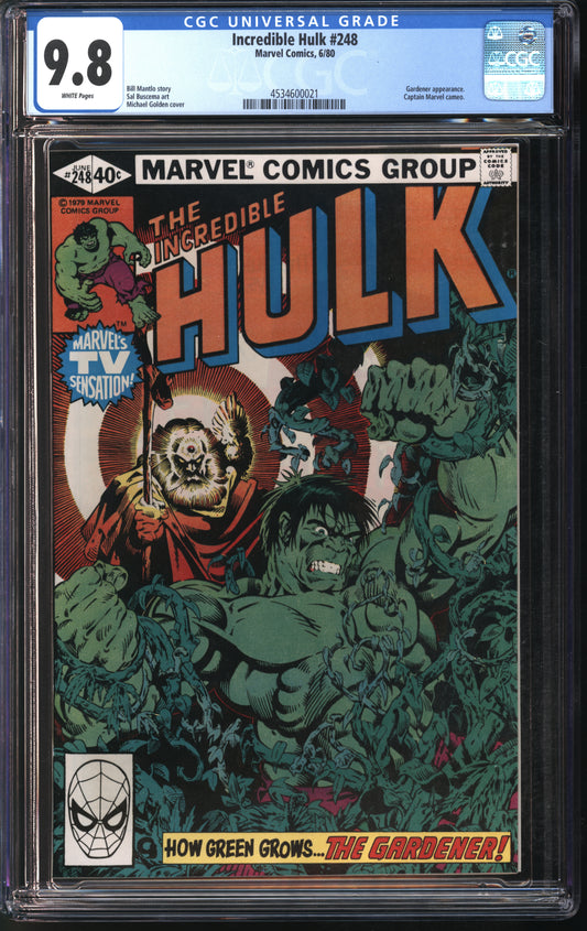 Marvel Comics Incredible Hulk #248 6/80 CGC 9.8 White Pages