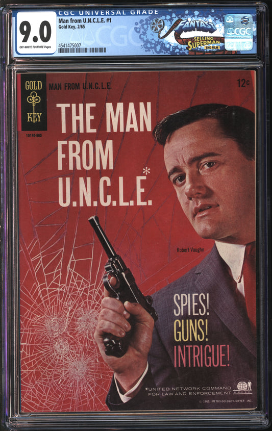 Gold Key Man from U.N.C.L.E. #1 2/65 FANTAST CGC 9.0 Off-White to White Pages