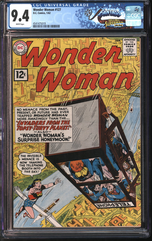D.C. Comics Wonder Woman #127 1/62 FANTAST CGC 9.4 White Pages