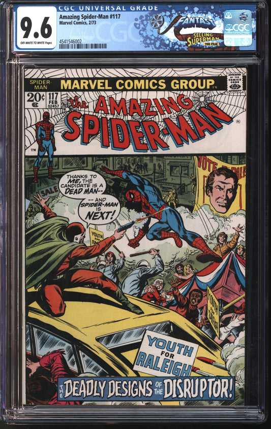 Marvel Comics Amazing Spider-Man #117 2/73 FANTAST CGC 9.6 Off-White to White Pages