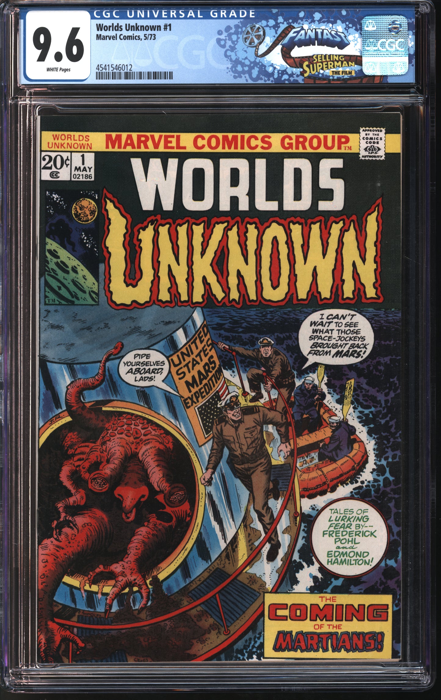 Marvel Comics World's Unknown #1 5/73 FANTAST CGC 9.6 White Pages