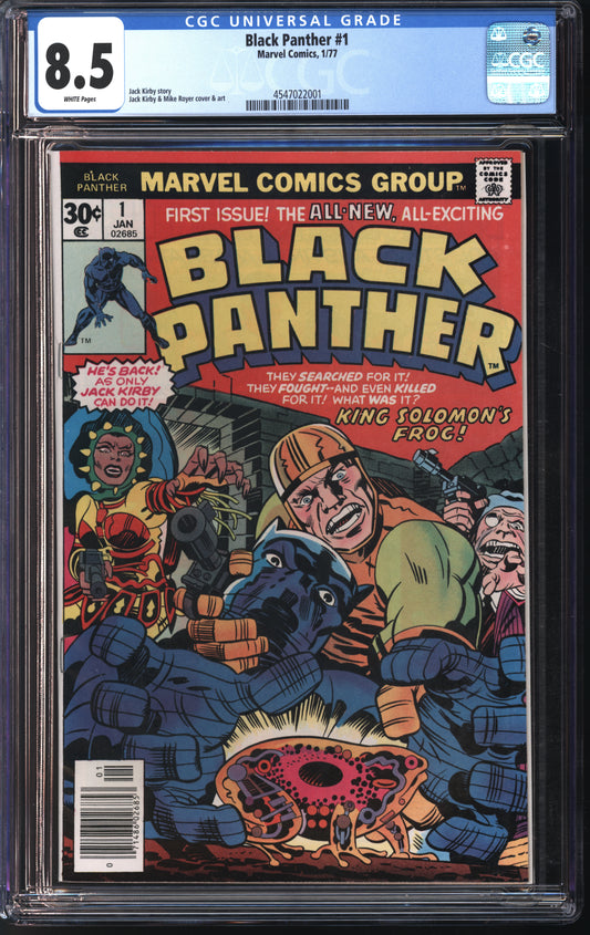 Marvel Comics Black Panther #1 1/77 CGC 8.5 White Pages