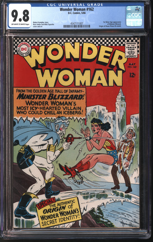 D.C. Comics Wonder Woman #162 5/66 CGC 9.8 Off-White to White Pages