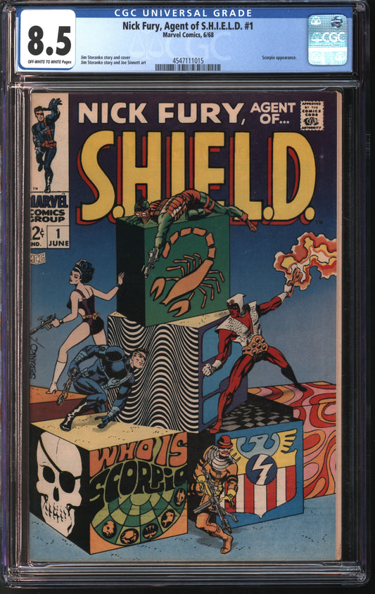 Marvel Nick Fury Agent of Shield #1 5/68 CGC 8.5 Off-White to White Pages