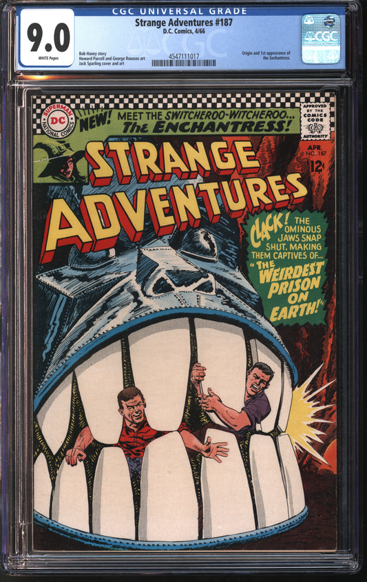 D.C. Comics Strange Adventures #187 4/66 CGC 9.0 White Pages