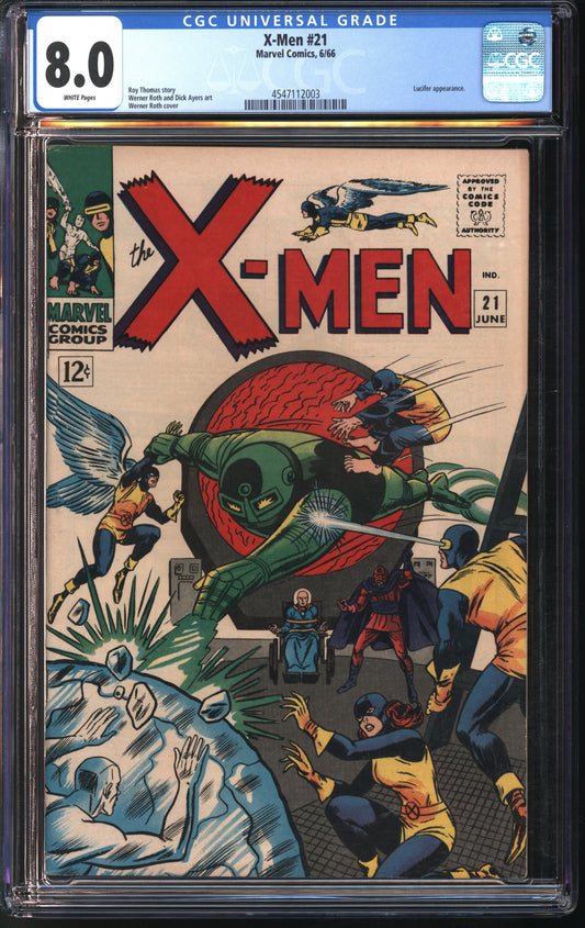 Marvel Comics X-men #21 6/66 CGC 8.5 White Pages