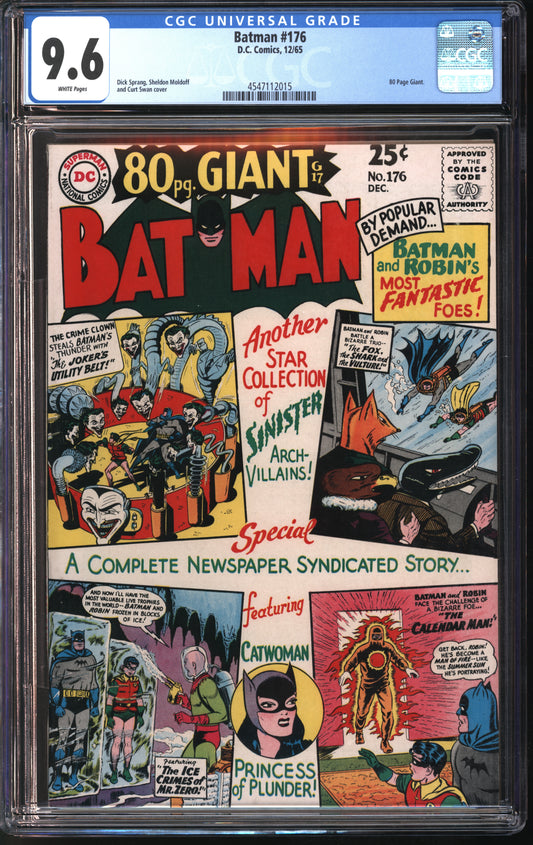 D.C. Comics Batman #176 12/65 CGC 9.6 White Pages