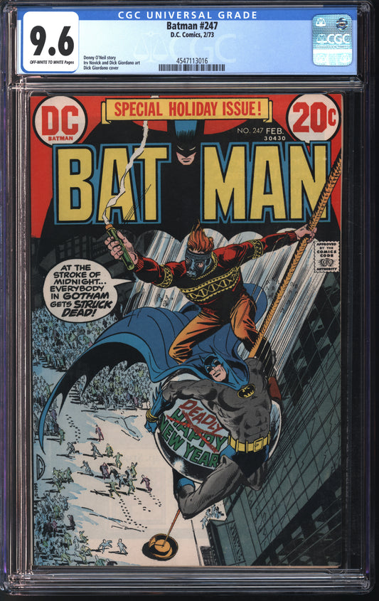 D.C. Comics Batman #247 2/73 CGC 9.6 Off-White to White Pages