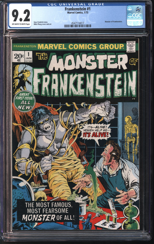Marvel Comics Frankenstein #1 1/73 CGC 9.2 Off-White to White Pages