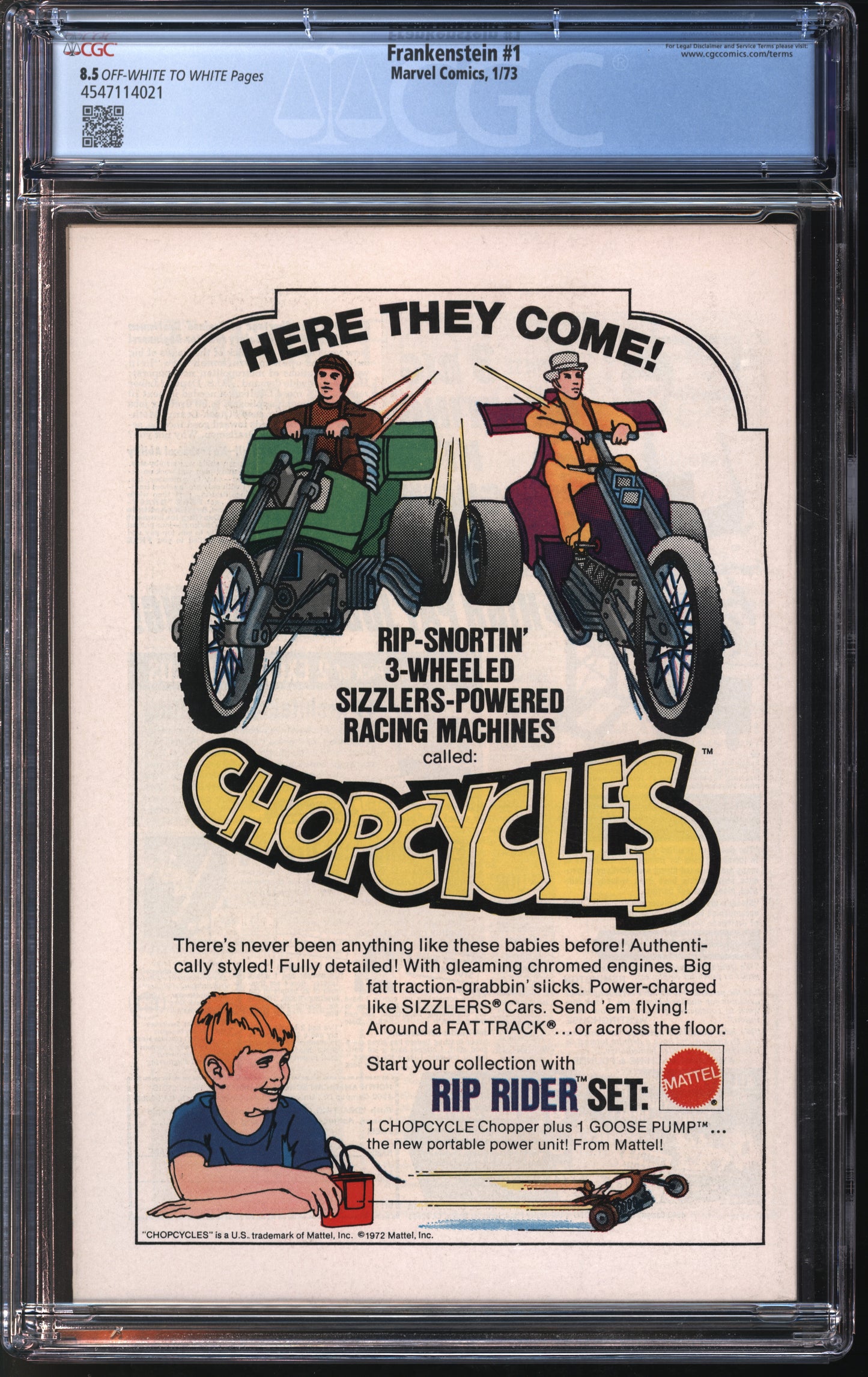 Marvel Comics Frankenstein #1 1/73 CGC 8.5 Off-White to White Pages
