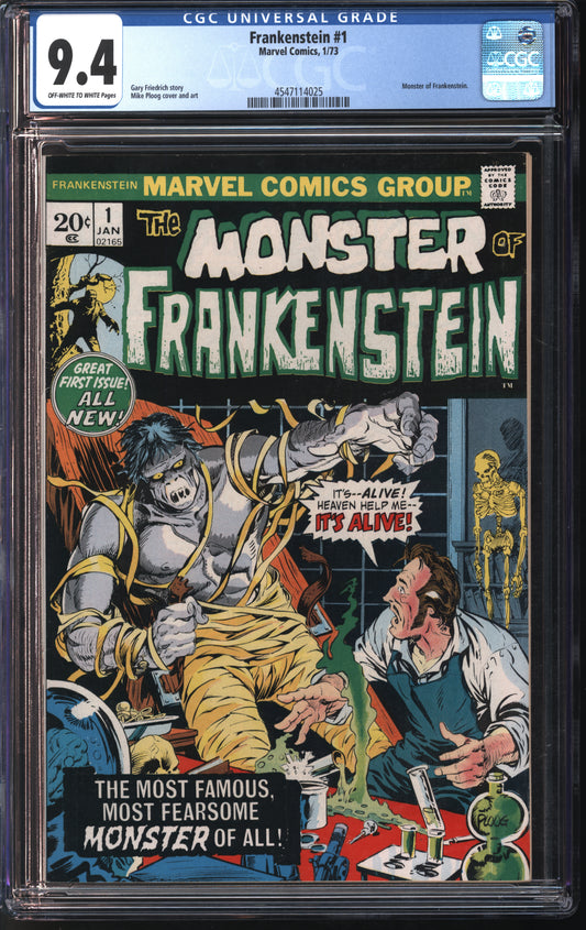 Marvel Comics Frankenstein #1 1/73 FANTAST CGC 9.4 White Pages
