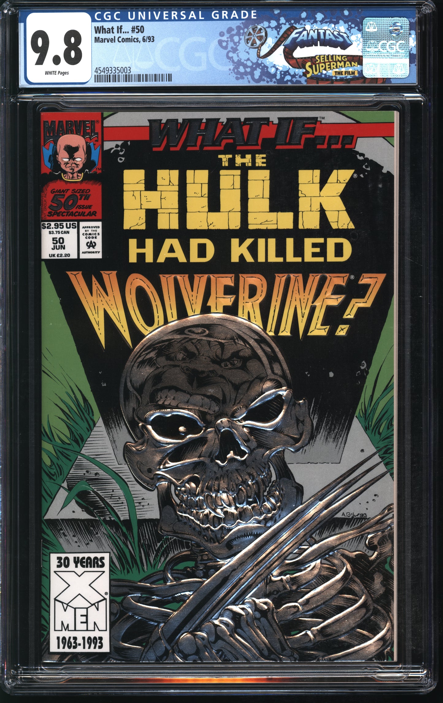 Marvel Comics What If... #50 6/93 FANTAST CGC 9.8 White Pages