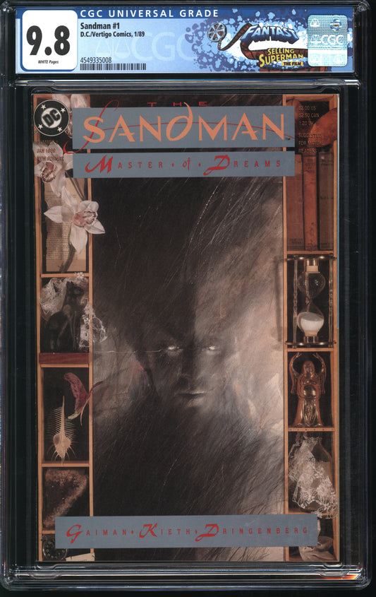 D.C./Vertigo Comics Sandman #1 1/89 FANTAST CGC 9.8 White Pages