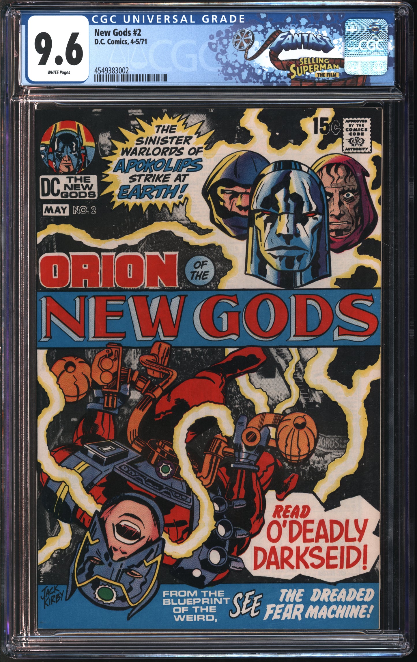 D.C. Comics New Gods #2 4-5/71 FANTAST CGC 9.6 White Pages