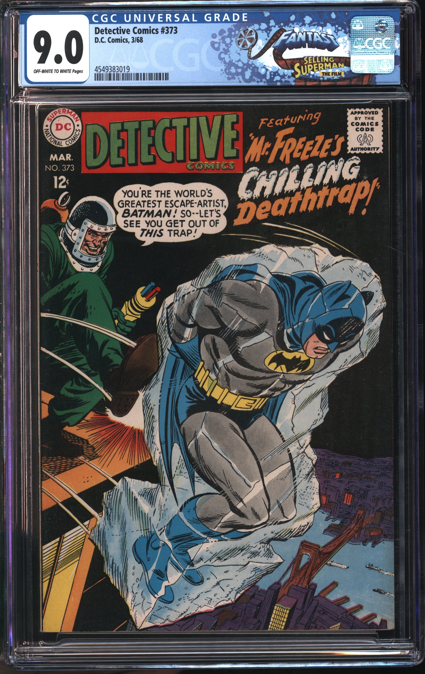 D.C. Comics Detective Comics #373 3/68 CGC 9.0 Off-White to White Pages