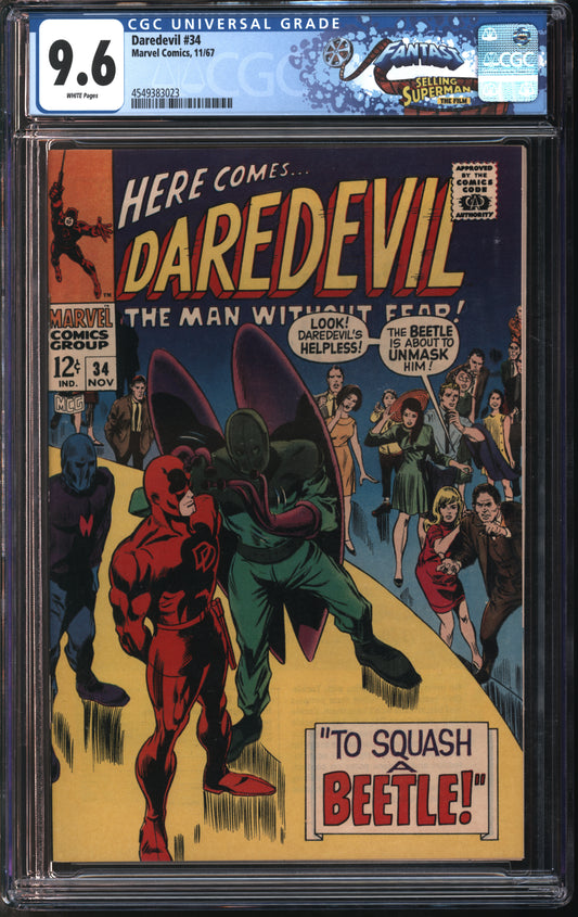 Marvel Comics Daredevil #34 11/67 FANTAST CGC 9.6 White Pages
