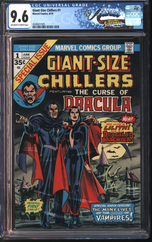 Marvel Comics Giant-Size Chillers #1 6/74 FANTAST CGC 9.6 Off-White to White Pages